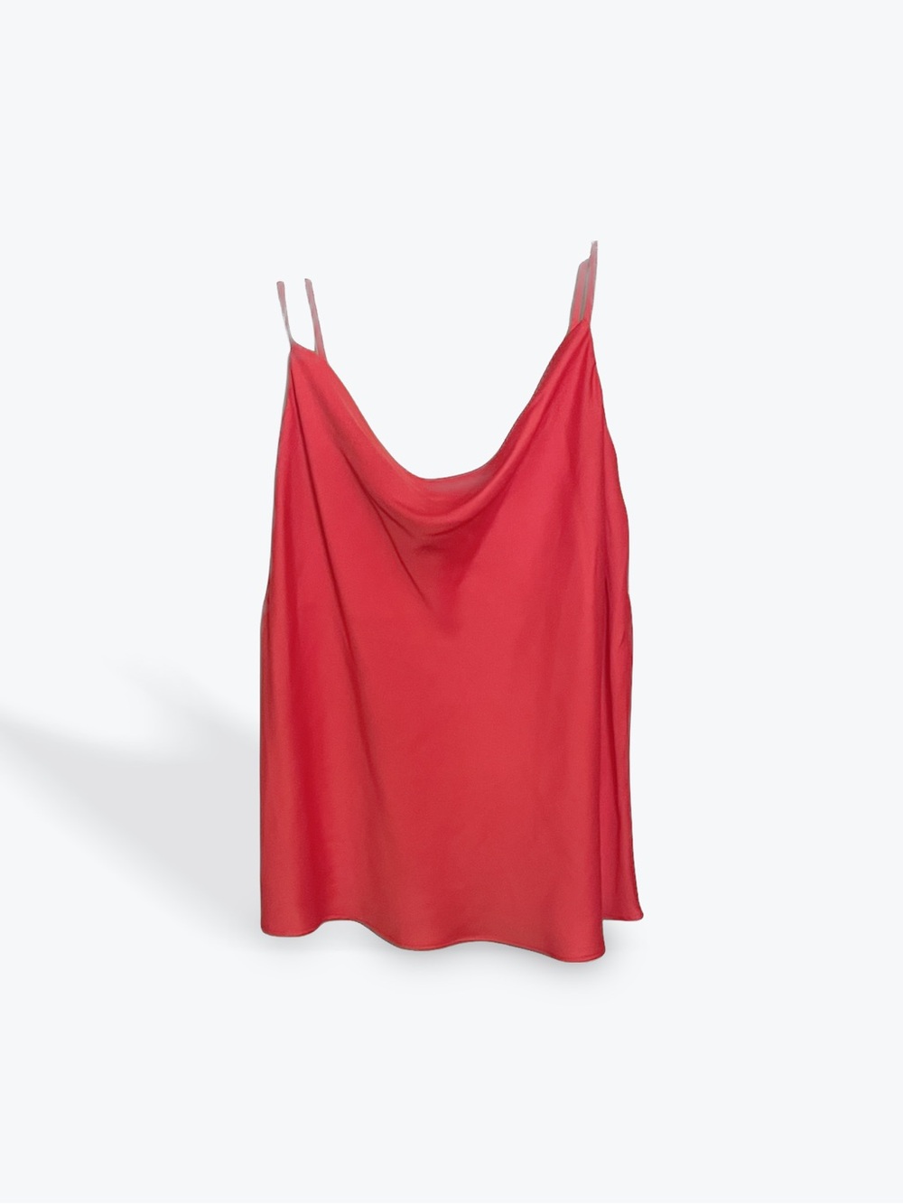 Cato Red Cowl Neck Satin Camisole Top